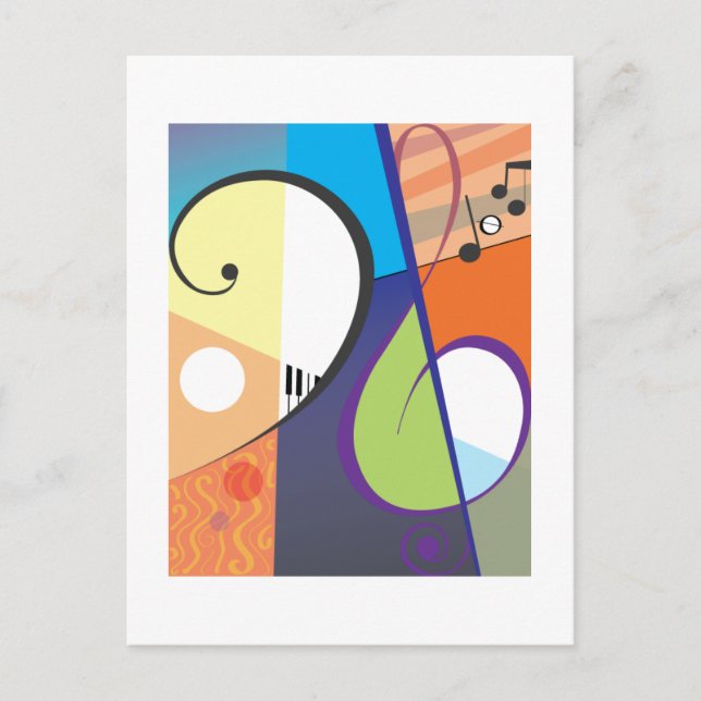 Musical Symbol Design Postcard (Front)