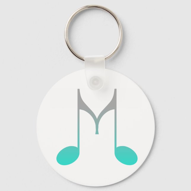 Musical Symbol "M" Key Ring (Front)