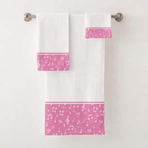 musical symbols bath towel set