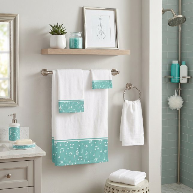 musical symbols bath towel set (Creator Uploaded)