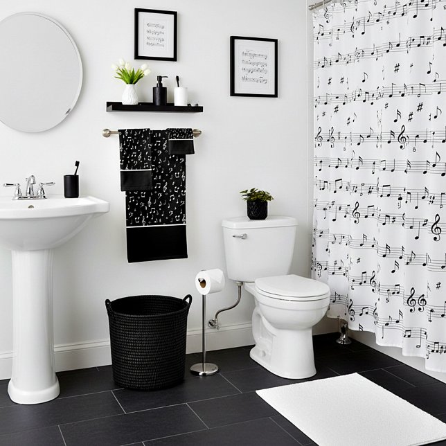 musical symbols bath towel set (Creator Uploaded)