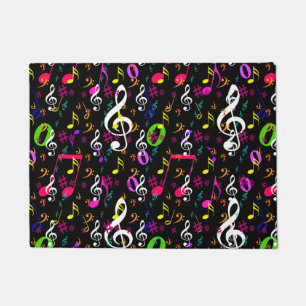 Musical Symbols Pattern Design Doormat