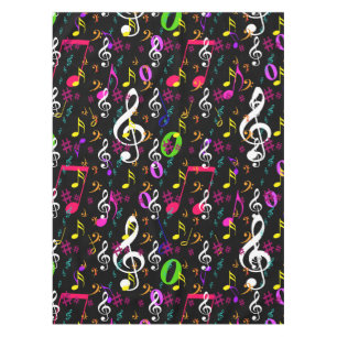Musical Symbols Pattern Design Tablecloth