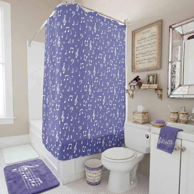 musical symbols  shower curtain (Creator Uploaded)