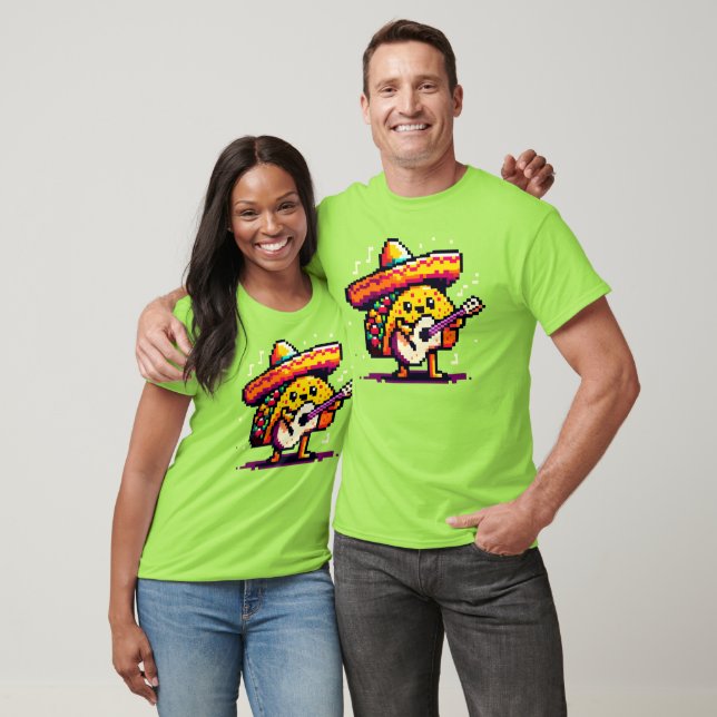 Musical Taco: 8-Bit Fiesta Fun T-Shirt (Unisex)