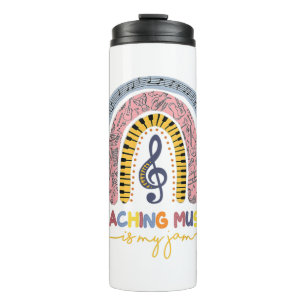 Musical Teacher Teaching Music Is My Jam Rainbow Thermal Tumbler