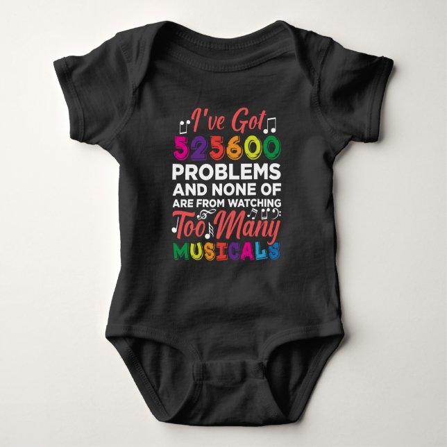 Musical Theatre Problems Broadway Singer actors Baby Bodysuit (Front)