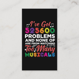 Musical Theatre Problems Broadway Singer actors Business Card