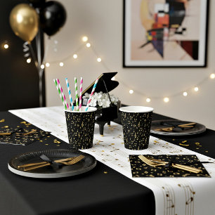 Musical theme paper cups