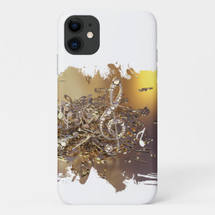 Musical treble clef and falling notes Case-Mate iPhone case