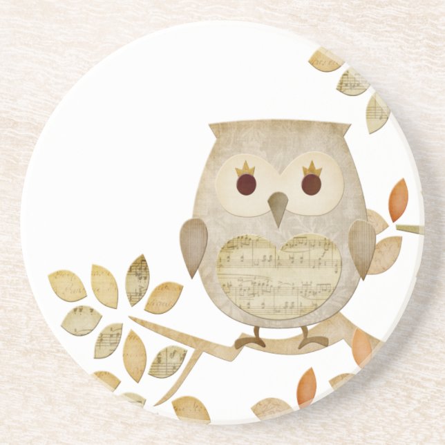 Musical Tree Owl Coaster (Front)
