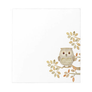 Musical Tree Owl Notepad