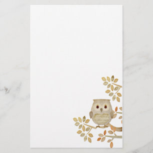Musical Tree Owl Stationery