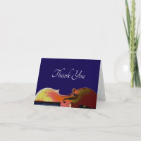 Musical Violin Elegant Script Navy Blue