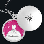 Musical Wedding Gown Bridesmaid Necklace<br><div class="desc">Wedding Keepsake Wedding Party Necklaces - to change background colour - click customise - click edit - choose last tool in drop down menu and choose from one of the colours shown or enter your rgb hex code for your custom wedding colour- to change font colour select the text you...</div>