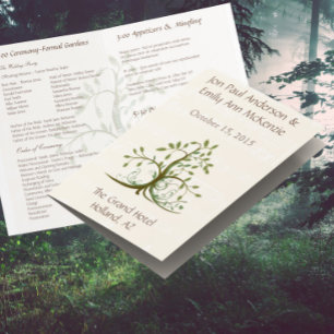 Musical Whispy Tree Wedding Program