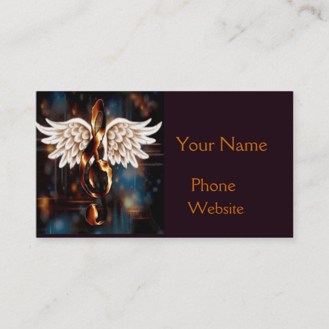 Musical Wings Business Card (Front)