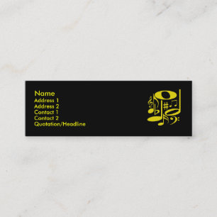 Musical Yellow Profile Card