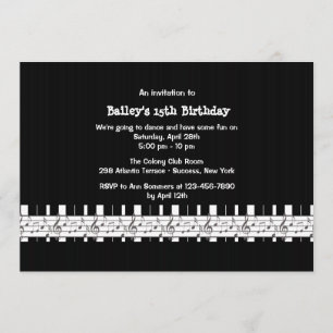 Musically Inclined Birthday Party Invitation