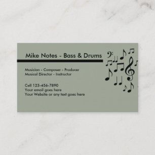 Musician And Composer Business Card