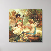 Musician Angels by Hans Zatzka, Victorian Fine Art