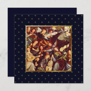 Musician Angels. Fine Art  Flat Christmas Cards