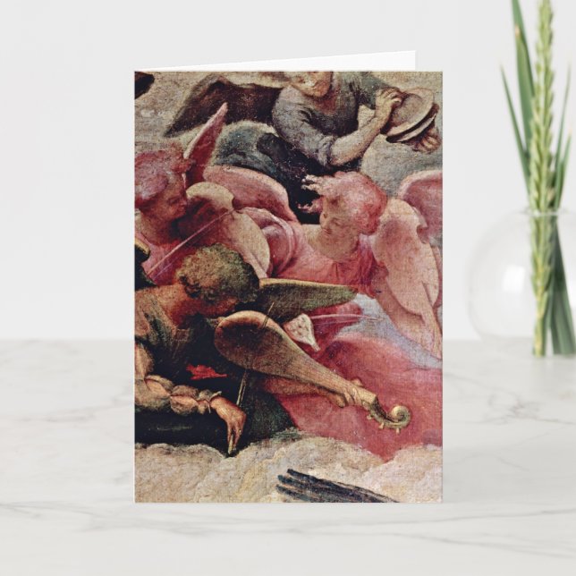 Musician Angels (Top Left) By Lorenzo Lotto Card (Front)