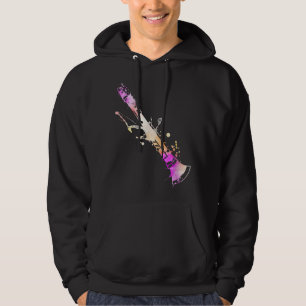Musician Artist Music Teacher Watercolor Clarinet2 Hoodie