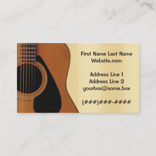 Musician Business Card (Back)