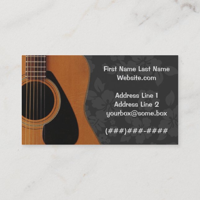 Musician Business Card (Back)
