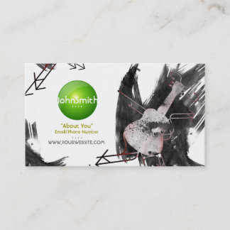 Musician Business Card (Ukulele) - Green logo