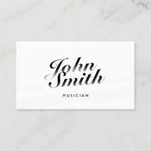 Musician Classy Calligraphy Elegant Business Card