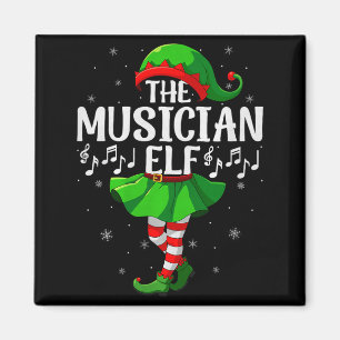 Musician Elf Christmas Girls Women Elf Squad Xmas  Magnet