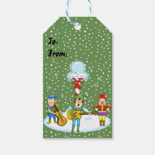 Musician Elves Christmas Gift Tags