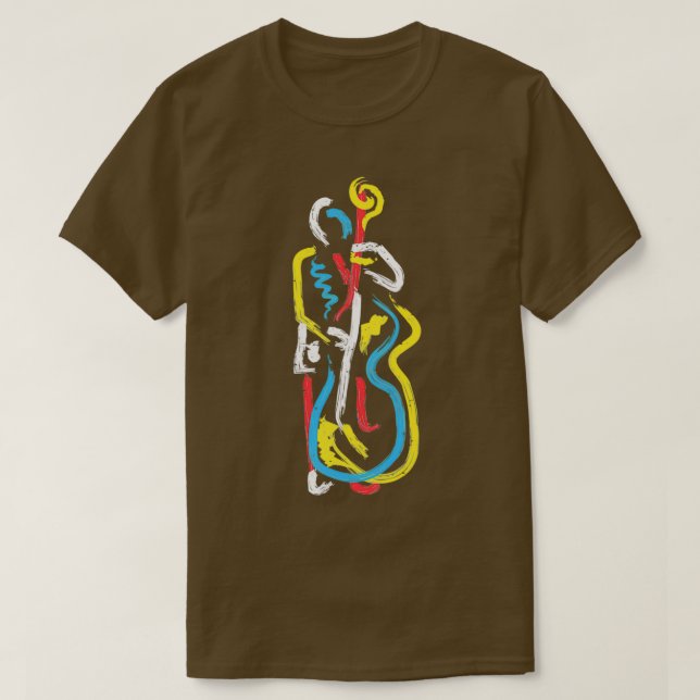Musician Gift Double Bass Player  T-Shirt (Design Front)