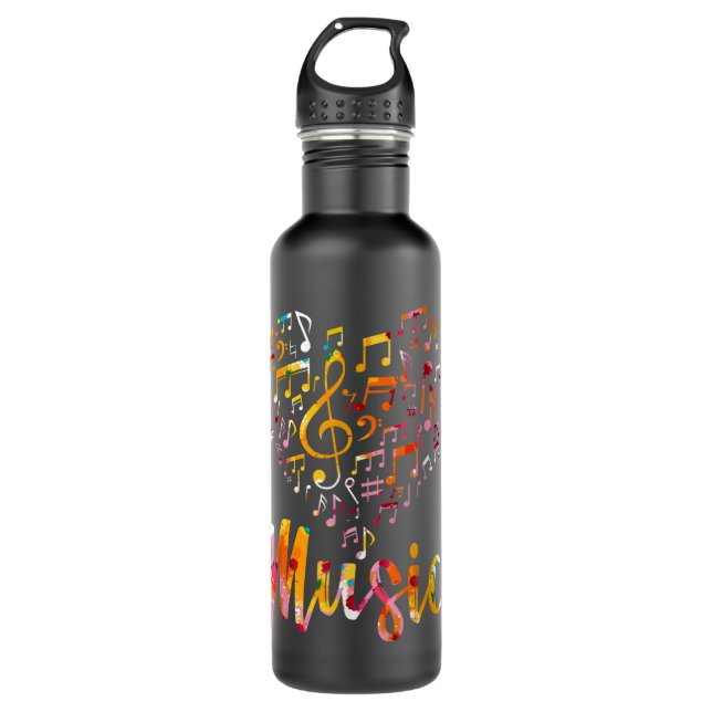 Musician Gift Musical Instrument Music Notes Trebl 710 Ml Water Bottle (Front)