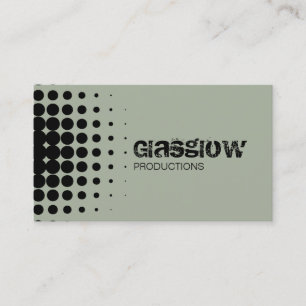 Musician Grunge Halftone Slate Grey Business Card