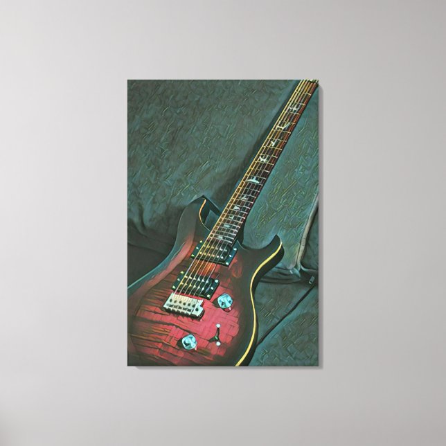 musician guitar lovers gift canvas print (Front)