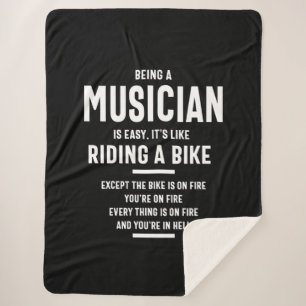 Musician Job Title Gift Sherpa Blanket