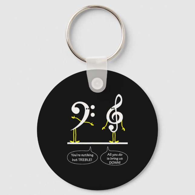Musician Marching Band Music Funny Nothing But Tre Key Ring (Front)