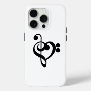 Musician Music Heart - Treble Bass Clef iPhone 15 Pro Case