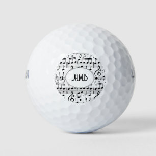 Musician Music Musical  Monogram Art Golf Balls