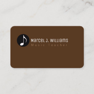 Musician   Music Teacher brown Business Card