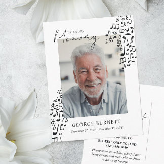 Musician Music Teacher Notes In Loving Memory