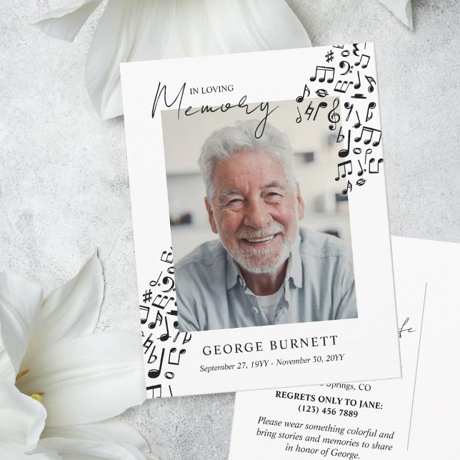 Musician Music Teacher Notes In Loving Memory (Creator Uploaded)