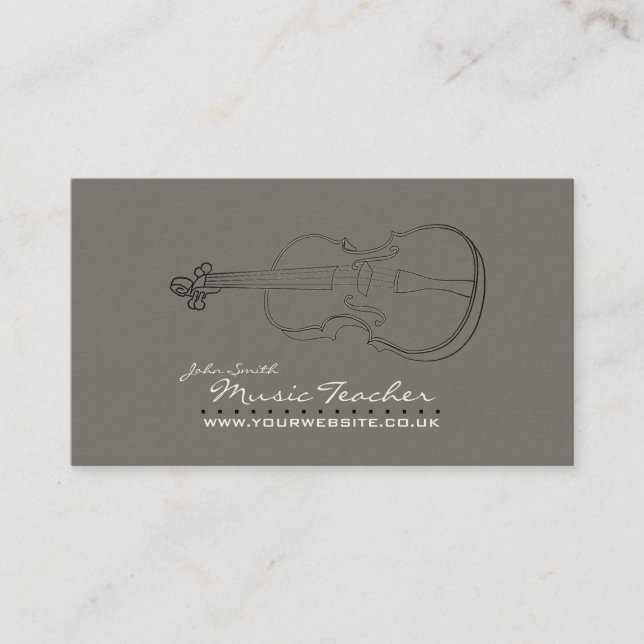 Musician/Music Teacher v3 Business Card (Front)