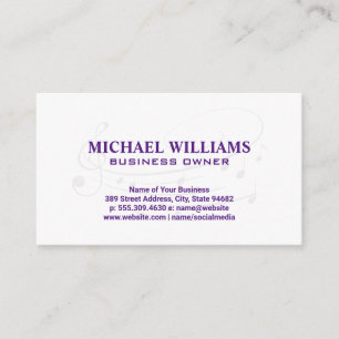 Musician Musical Notes Music Business Card