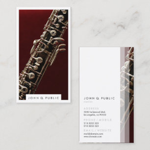 Musician Oboe Photograph Business Card