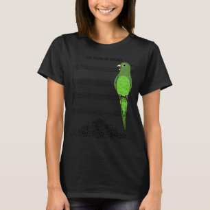Musician Parrot I Sound Of Silence I Green Parrotl T-Shirt