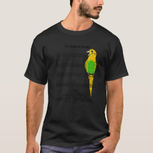 Musician Parrot I Sound Of Silence I Yellow Budgie T-Shirt